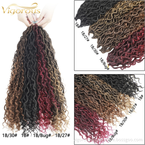 Vigorous yarn crochet machine jumbo braiding hair afro kinky curly hair crochet dreadlocks faux locs synthetic hair extensions